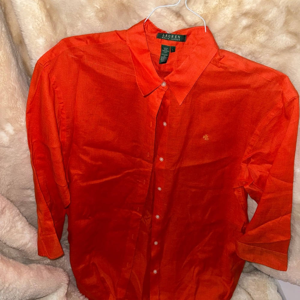 Polo Ralph Lauren Bright Orange Casual Shirt